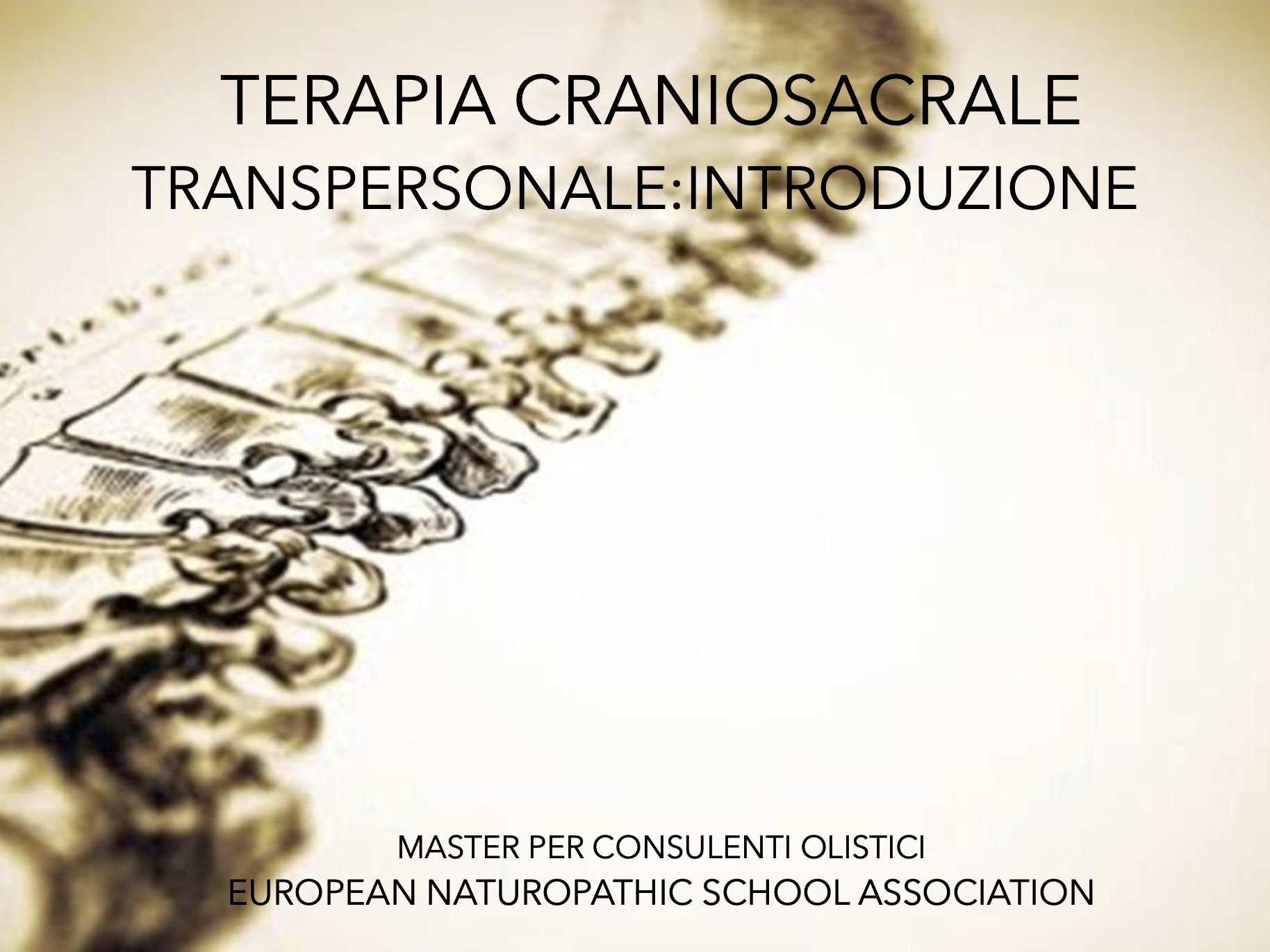 INTRODUZIONE ALLA TERAPIA CRANIOSACRALE